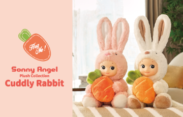 ソニーエンジェルのぬいぐるみ第2弾は、長い耳がかわいいウサギ姿で登場「Sonny Angel Plush Collection -Cuddly Rabbit-」発売。
